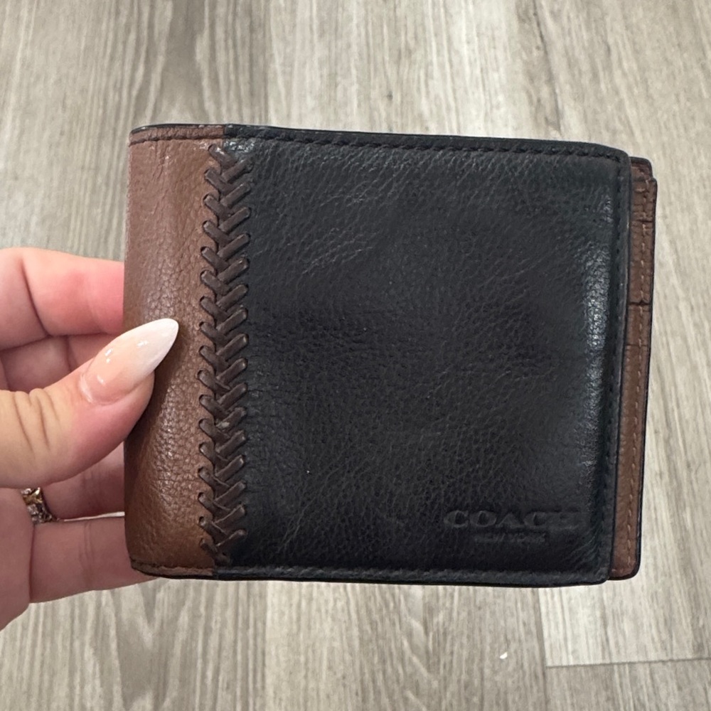 Coach Two-Tone Leather Wallet